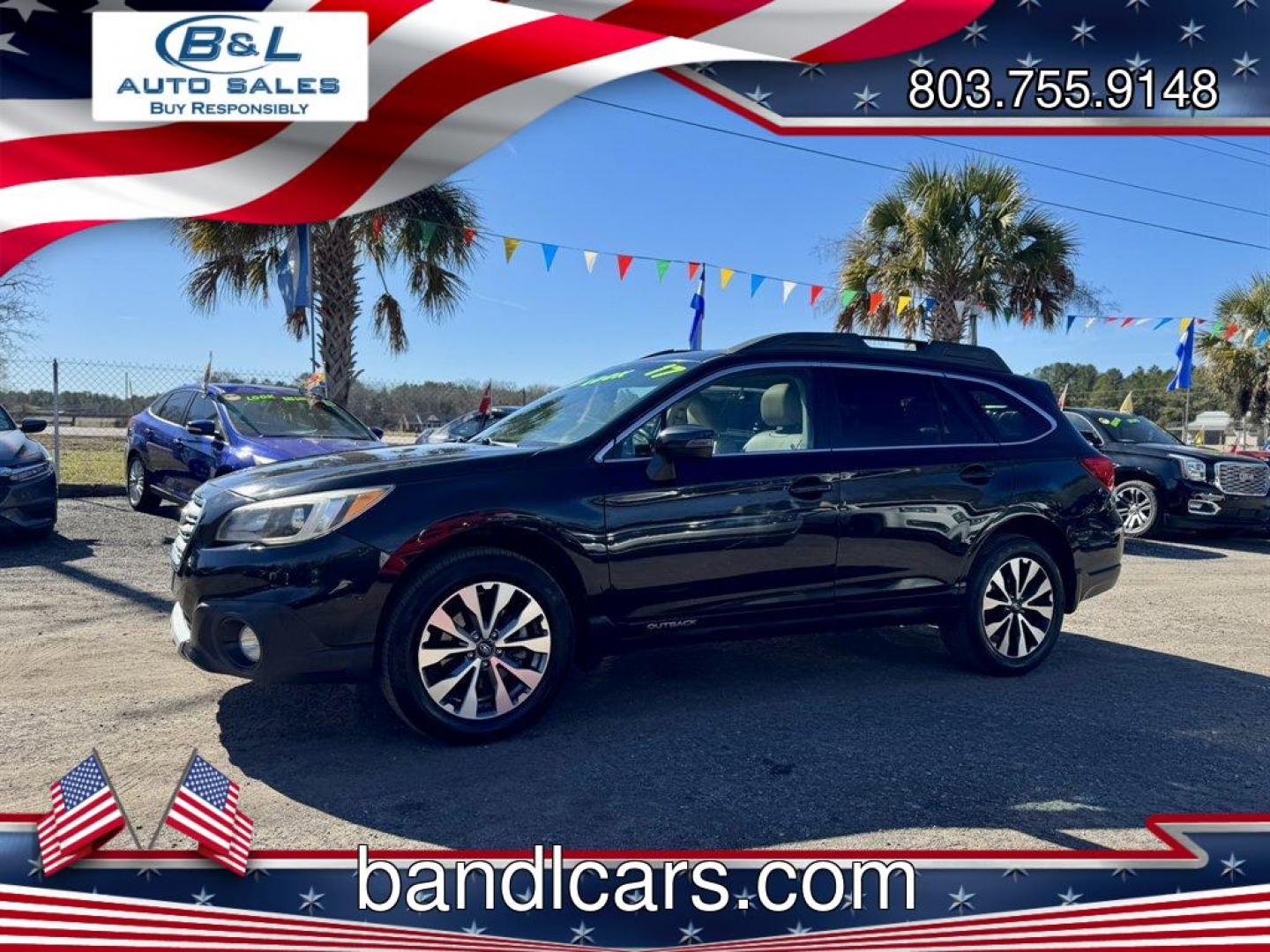 2017 Black /Tan Subaru Outback (4S4BSANC1H3) with an 2.5l H-4 MPI Sohc 2.5l engine, Automatic transmission, located at 745 East Steele Rd., West Columbia, SC, 29170, (803) 755-9148, 33.927212, -81.148483 - Photo#0