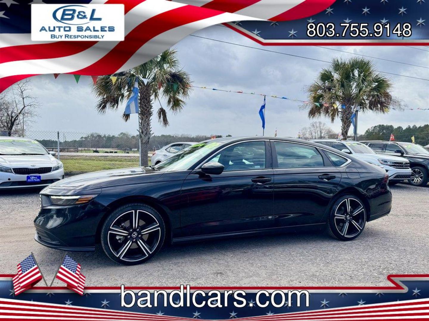 2023 Grey /Black Honda Accord (1HGCY2F59PA) with an 2.0l I-4 DI Dohc Hybrid 2 engine, Automatic transmission, located at 745 East Steele Rd., West Columbia, SC, 29170, (803) 755-9148, 33.927212, -81.148483 - Photo#0