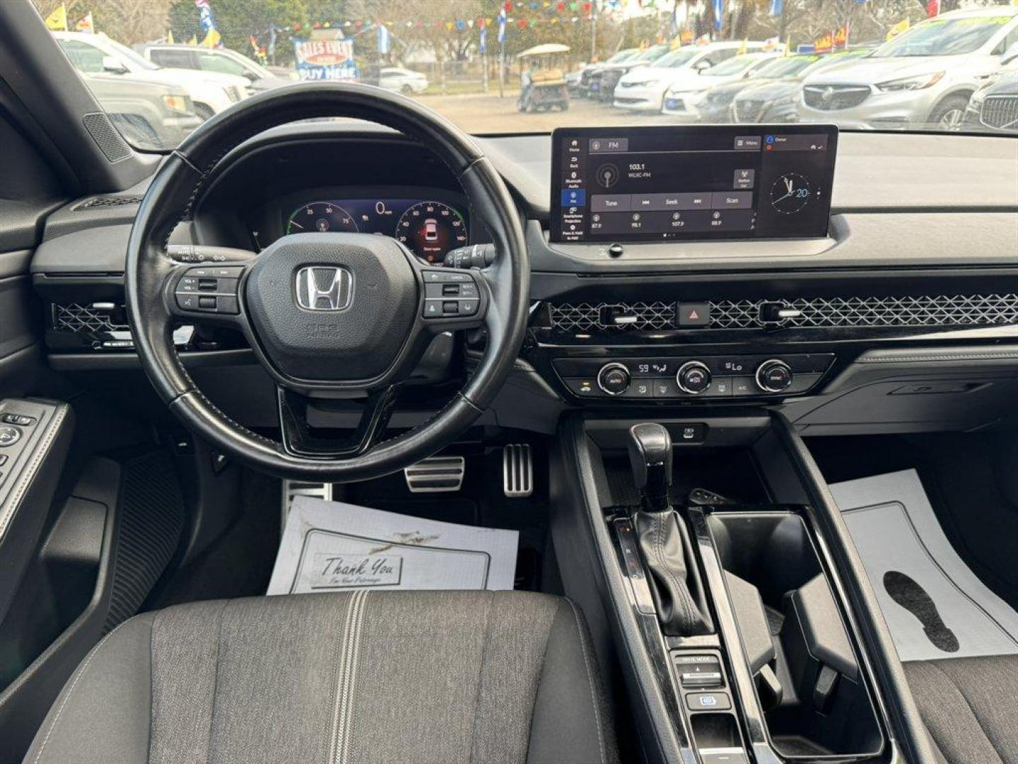 2023 Grey /Black Honda Accord (1HGCY2F59PA) with an 2.0l I-4 DI Dohc Hybrid 2 engine, Automatic transmission, located at 745 East Steele Rd., West Columbia, SC, 29170, (803) 755-9148, 33.927212, -81.148483 - Photo#6