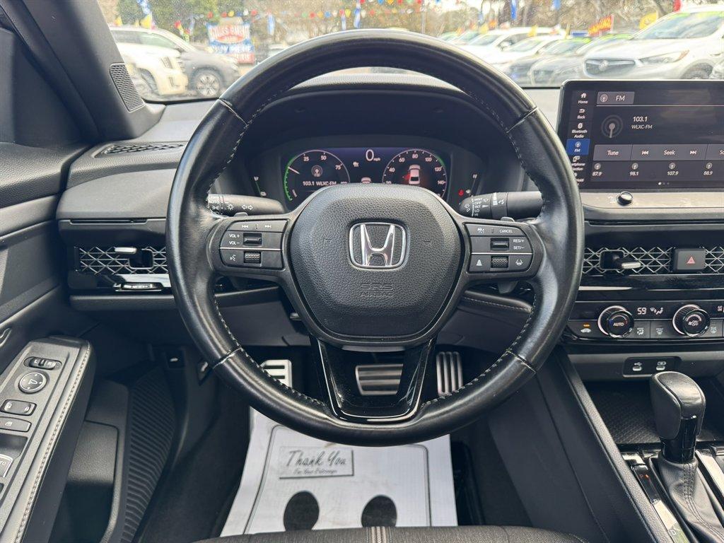 2023 Grey /Black Honda Accord (1HGCY2F59PA) with an 2.0l I-4 DI Dohc Hybrid 2 engine, Automatic transmission, located at 745 East Steele Rd., West Columbia, SC, 29170, (803) 755-9148, 33.927212, -81.148483 - Photo#7