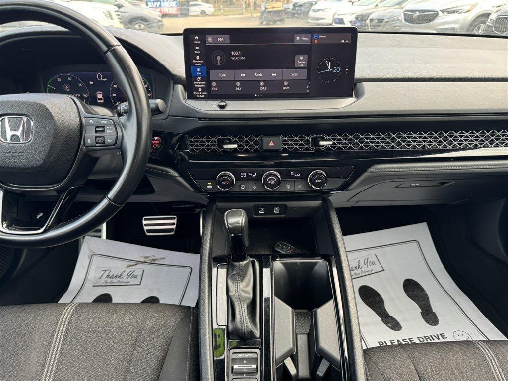 2023 Grey /Black Honda Accord (1HGCY2F59PA) with an 2.0l I-4 DI Dohc Hybrid 2 engine, Automatic transmission, located at 745 East Steele Rd., West Columbia, SC, 29170, (803) 755-9148, 33.927212, -81.148483 - Photo#11