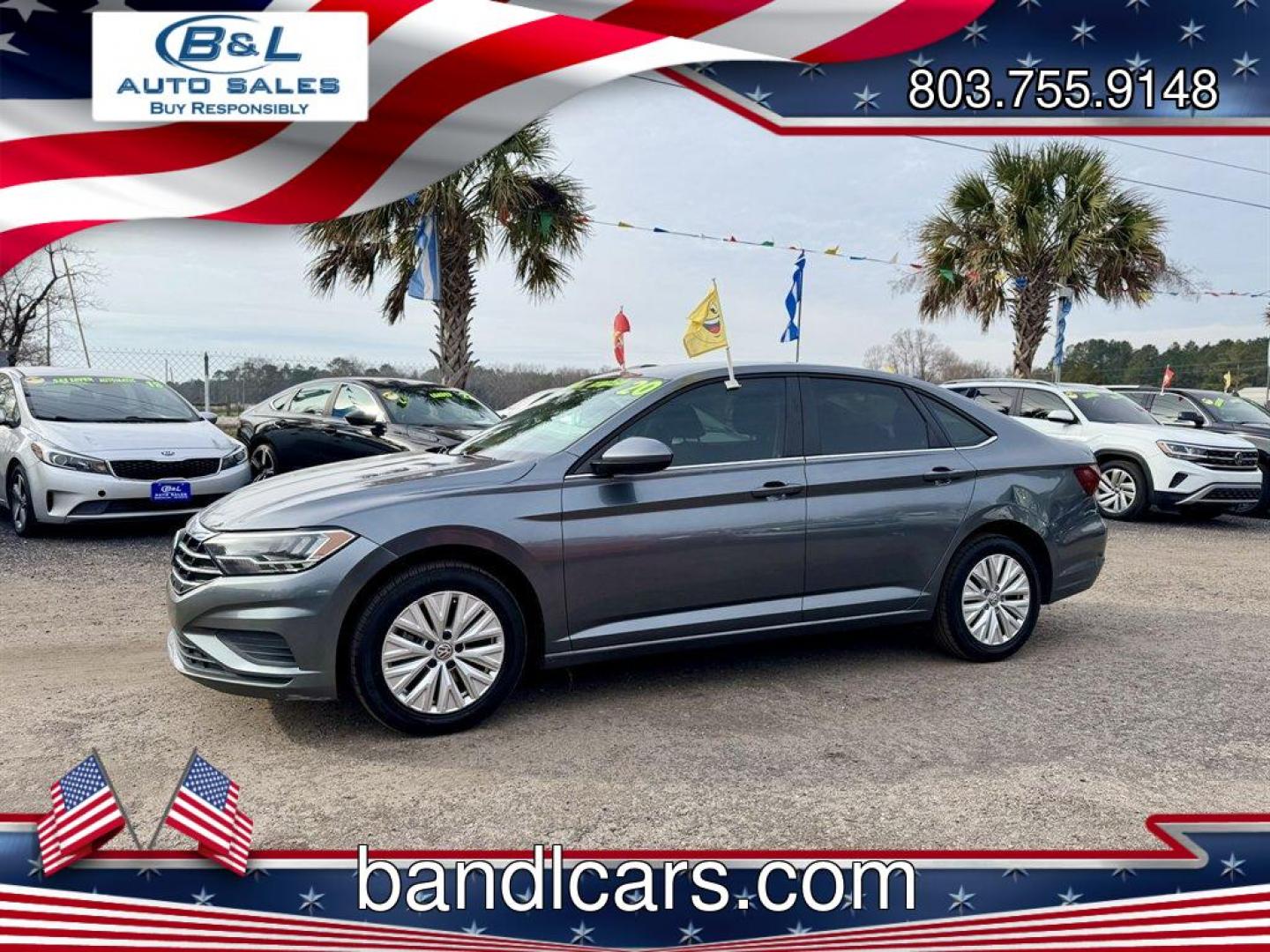 2020 Grey /Grey Volkswagen Jetta (3VWCB7BU2LM) with an 1.4l I-4 DI Dohc T/C 1.4l engine, Automatic transmission, located at 745 East Steele Rd., West Columbia, SC, 29170, (803) 755-9148, 33.927212, -81.148483 - Photo#0