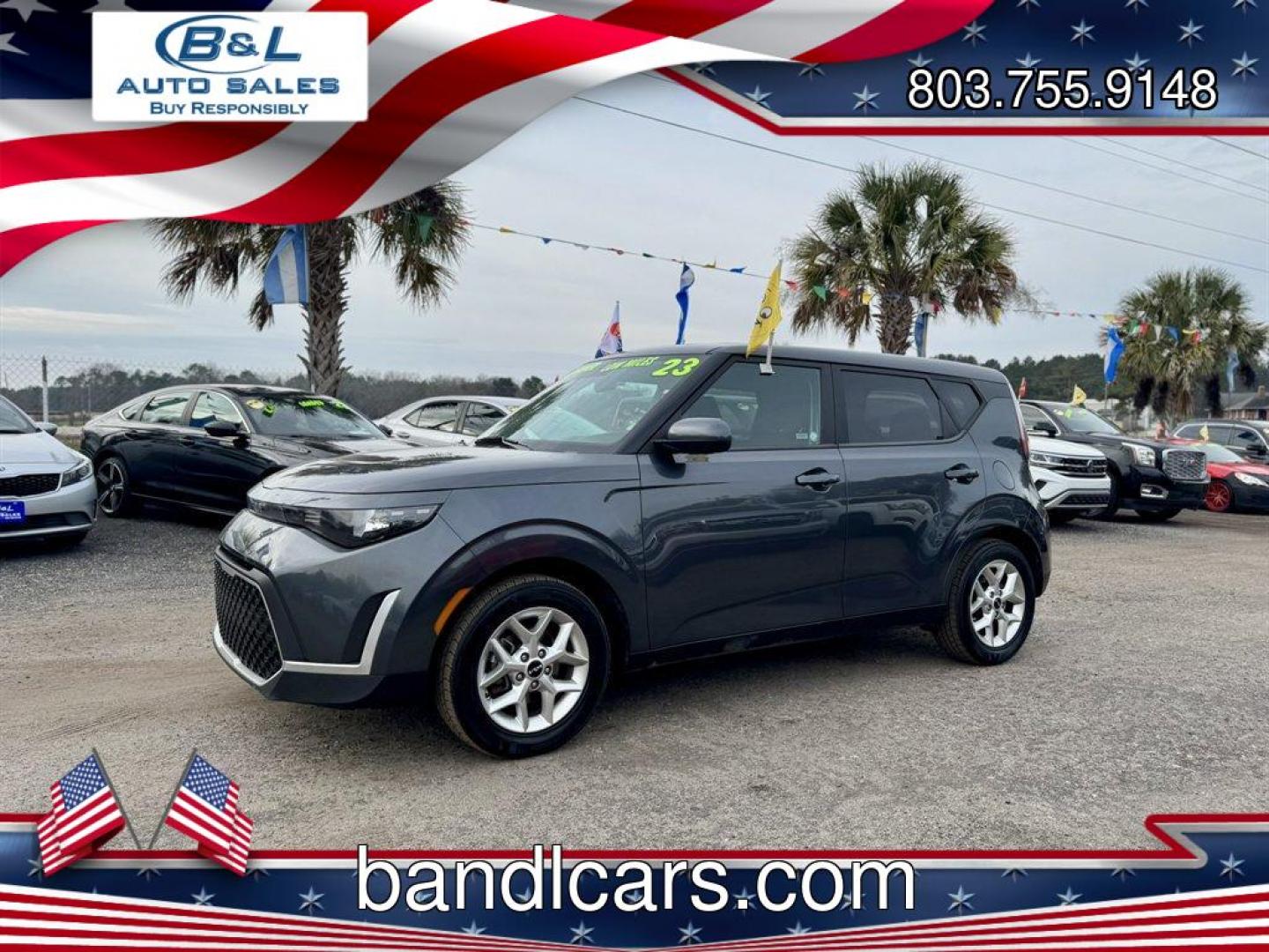 2023 Grey /Grey Kia Soul (KNDJ23AUXP7) with an 2.0l I-4 DI Dohc 2.0l engine, Automatic transmission, located at 745 East Steele Rd., West Columbia, SC, 29170, (803) 755-9148, 33.927212, -81.148483 - Photo#0