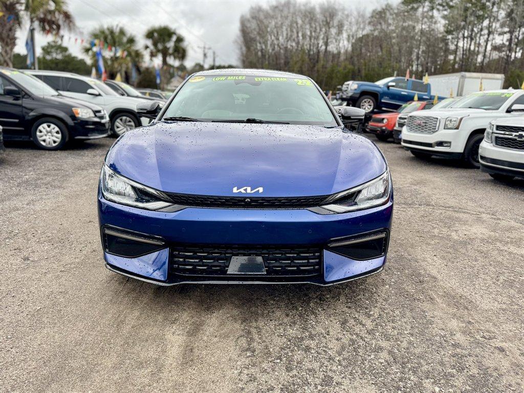 2022 Blue /Black Kia EV6 (KNDC4DLCXN5) with an 77.4 KWH Elect 77.4 KWH engine, Automatic transmission, located at 745 East Steele Rd., West Columbia, SC, 29170, (803) 755-9148, 33.927212, -81.148483 - Photo#1