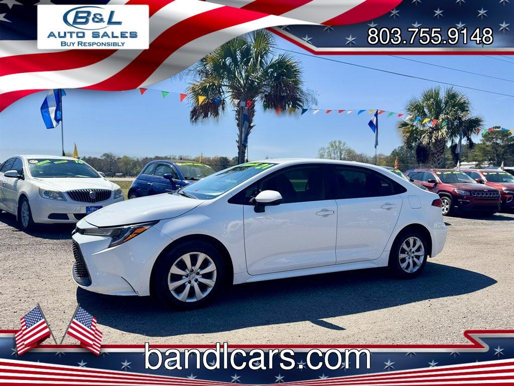 2021 White /Grey Toyota Corolla (JTDEPMAE1MJ) with an 1.8l I-4 MPI Dohc 1.8l engine, Automatic transmission, located at 745 East Steele Rd., West Columbia, SC, 29170, (803) 755-9148, 33.927212, -81.148483 - Photo#0