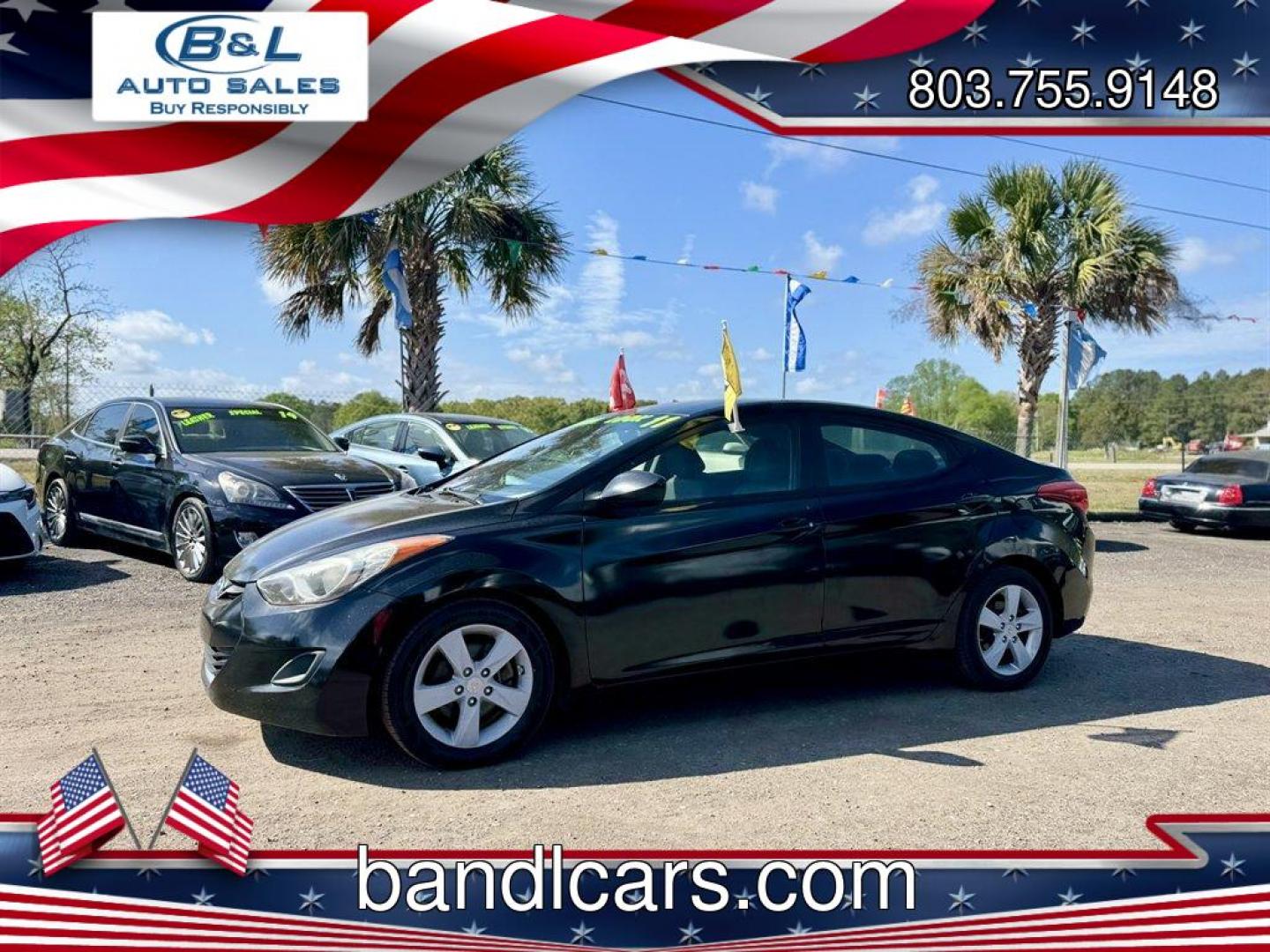 2011 Black /Grey Hyundai Elantra (KMHDH4AE3BU) with an 1.8l I-4 MPI Dohc 1.8l engine, Automatic transmission, located at 745 East Steele Rd., West Columbia, SC, 29170, (803) 755-9148, 33.927212, -81.148483- Photo#0