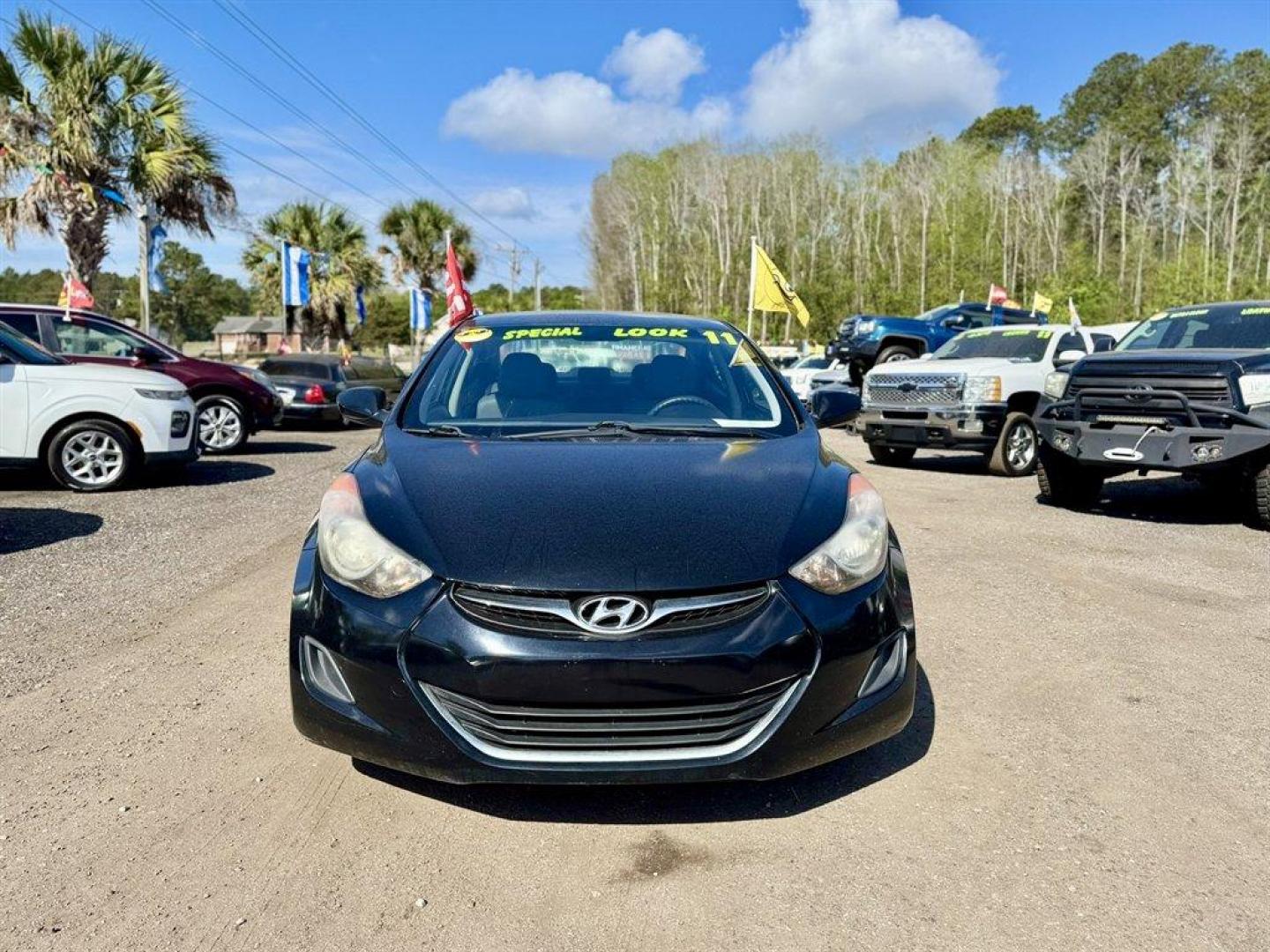 2011 Black /Grey Hyundai Elantra (KMHDH4AE3BU) with an 1.8l I-4 MPI Dohc 1.8l engine, Automatic transmission, located at 745 East Steele Rd., West Columbia, SC, 29170, (803) 755-9148, 33.927212, -81.148483- Photo#1