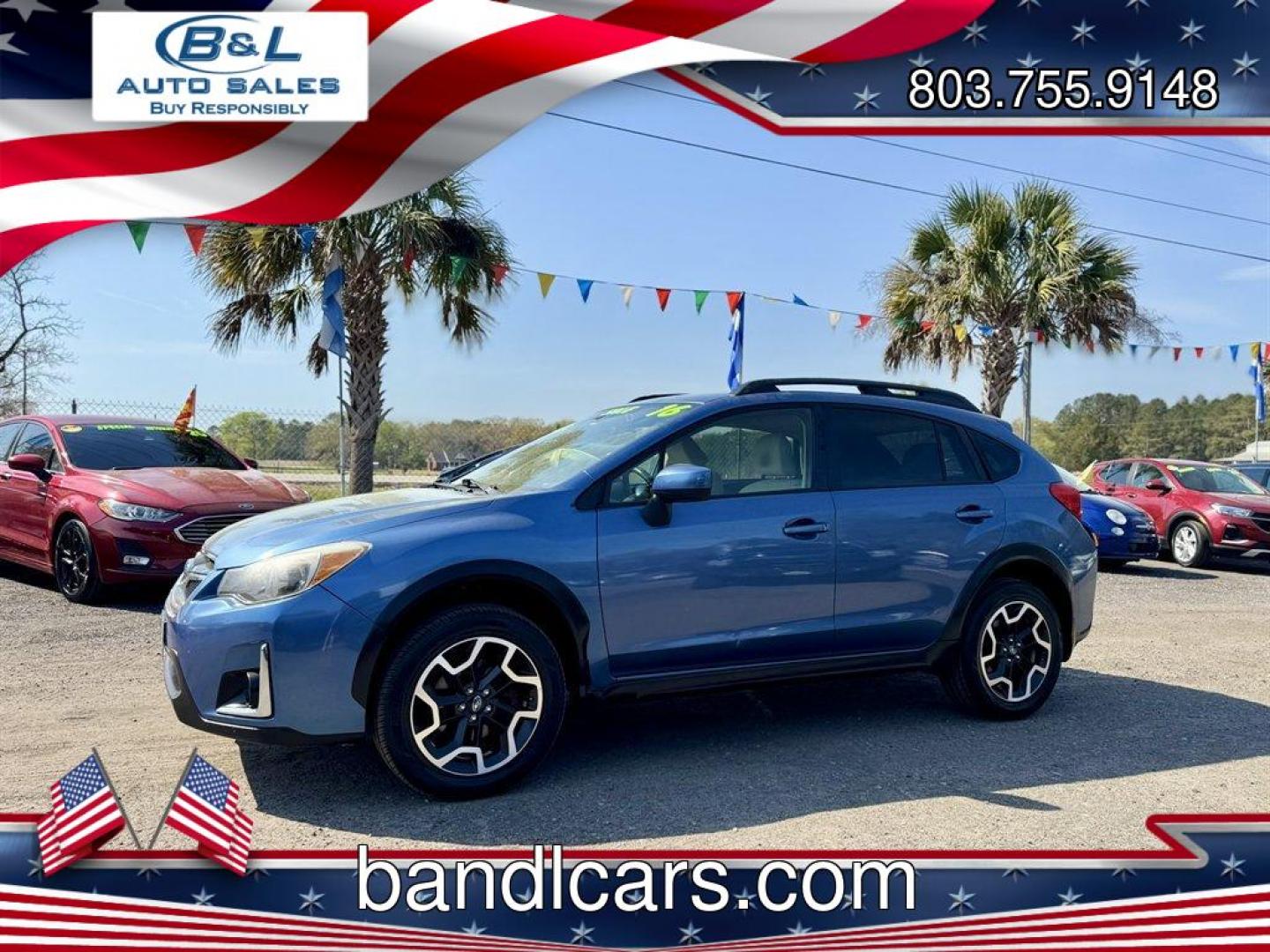 2016 Blue,Light /Taupe Subaru Crosstrek (JF2GPADC6G8) with an 2.0l H-4 DI Dohc 2.0l engine, Automatic transmission, located at 745 East Steele Rd., West Columbia, SC, 29170, (803) 755-9148, 33.927212, -81.148483 - Photo#0