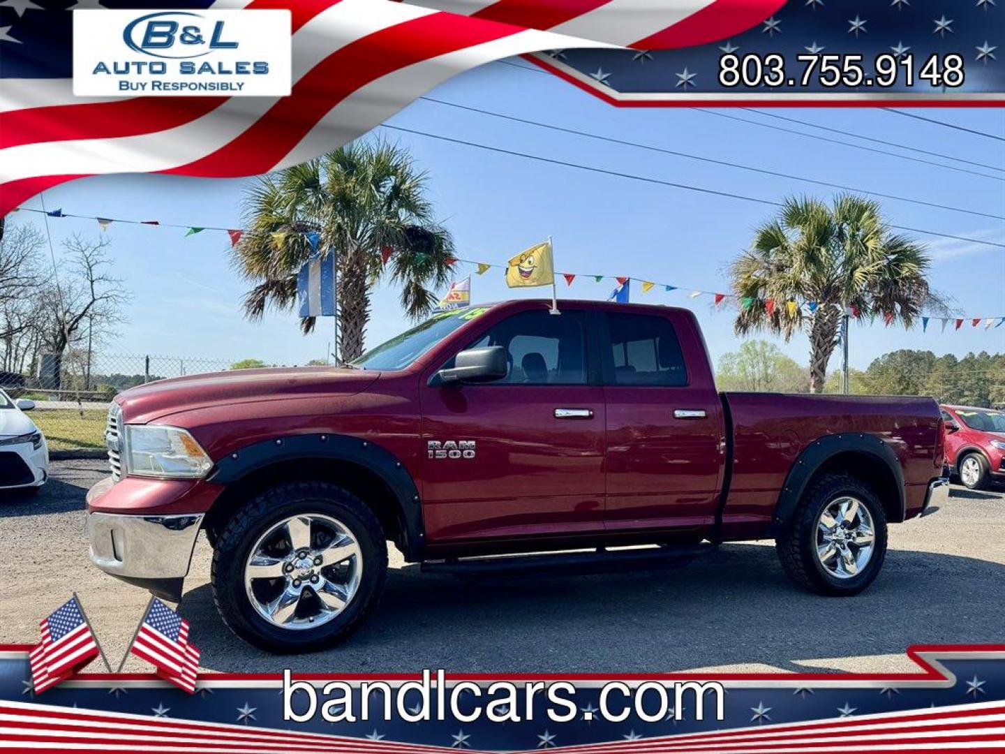 2015 Red /Grey Ram 1500 (1C6RR7GT5FS) with an 5.7l V8 Smpi Hemi 5.7l engine, Automatic transmission, located at 745 East Steele Rd., West Columbia, SC, 29170, (803) 755-9148, 33.927212, -81.148483 - Photo#0
