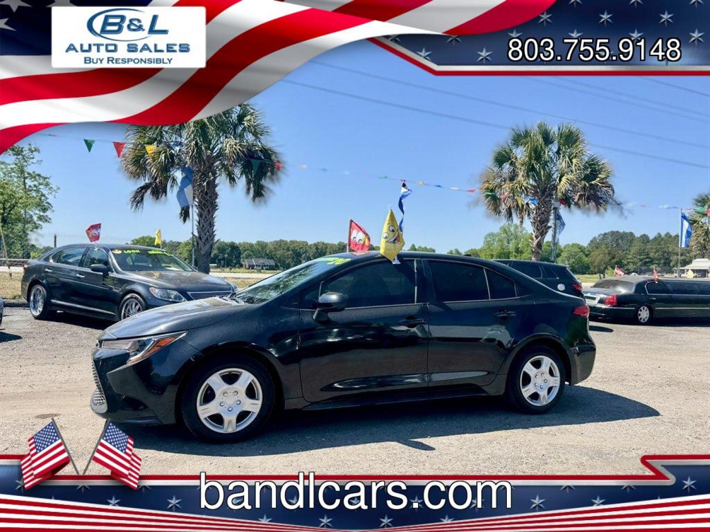 2020 Black /Grey Toyota Corolla (5YFEPRAE0LP) with an 1.8l I-4 MPI Dohc 1.8l engine, Automatic transmission, located at 745 East Steele Rd., West Columbia, SC, 29170, (803) 755-9148, 33.927212, -81.148483 - Photo#0