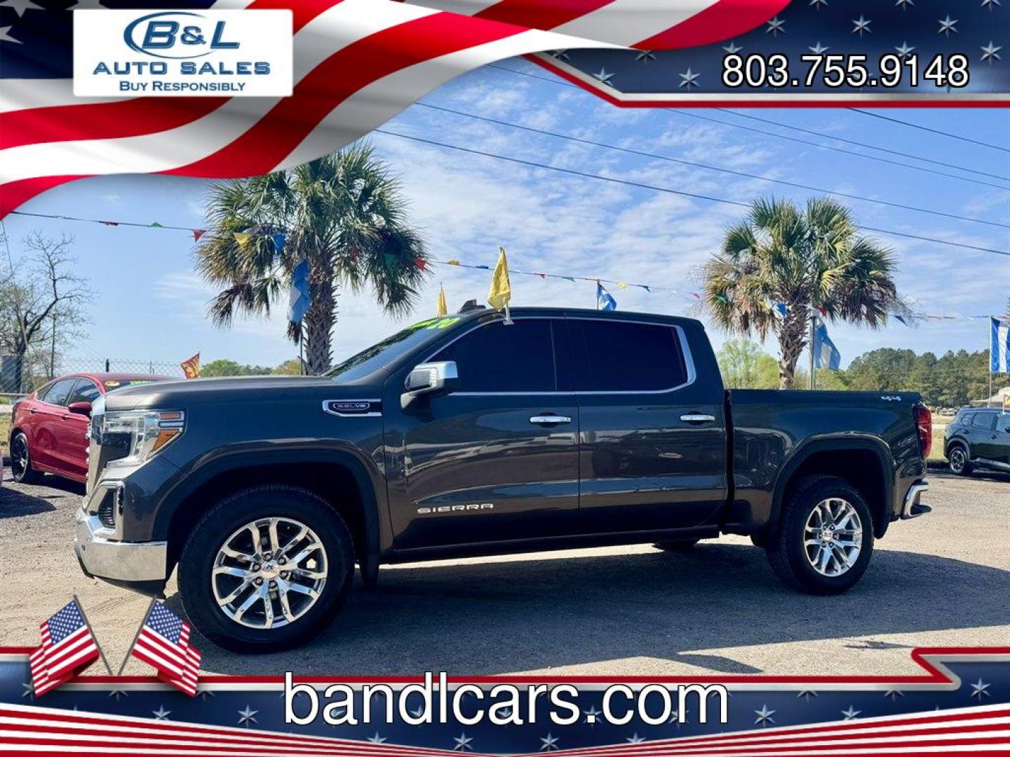 2020 Grey /Black GMC Sierra 1500 (1GTU9DEL1LZ) with an 6.2l V8 DI DYN Fuel Mgmt engine, Automatic transmission, located at 745 East Steele Rd., West Columbia, SC, 29170, (803) 755-9148, 33.927212, -81.148483- Photo#0