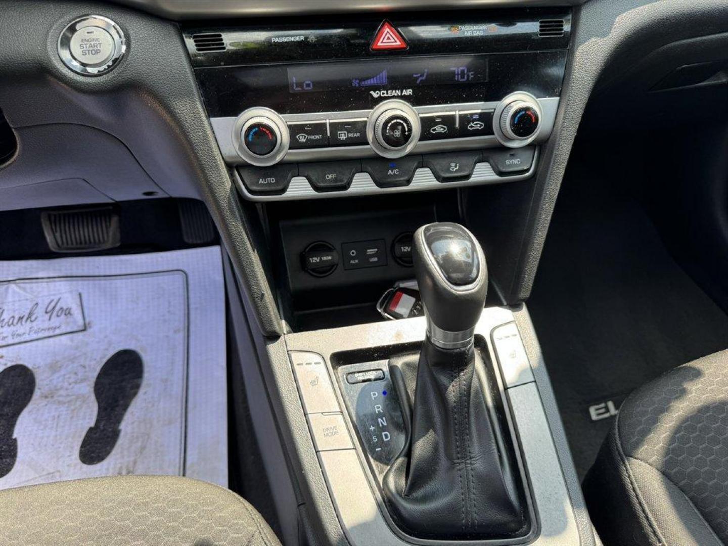 2019 Grey /Grey Hyundai Elantra (KMHD84LF0KU) with an 2.0l I-4 MPI Dohc 2.0l engine, Automatic transmission, located at 745 East Steele Rd., West Columbia, SC, 29170, (803) 755-9148, 33.927212, -81.148483 - Photo#15