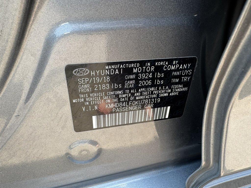 2019 Grey /Grey Hyundai Elantra (KMHD84LF0KU) with an 2.0l I-4 MPI Dohc 2.0l engine, Automatic transmission, located at 745 East Steele Rd., West Columbia, SC, 29170, (803) 755-9148, 33.927212, -81.148483 - Photo#32