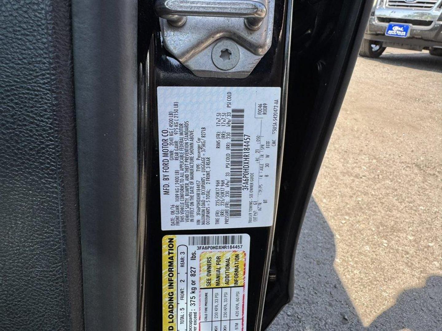 2017 Black /Black Ford Fusion (3FA6P0HDXHR) with an 1.5l I-4 DI Dohc Ecoboost engine, Automatic transmission, located at 745 East Steele Rd., West Columbia, SC, 29170, (803) 755-9148, 33.927212, -81.148483 - Photo#34