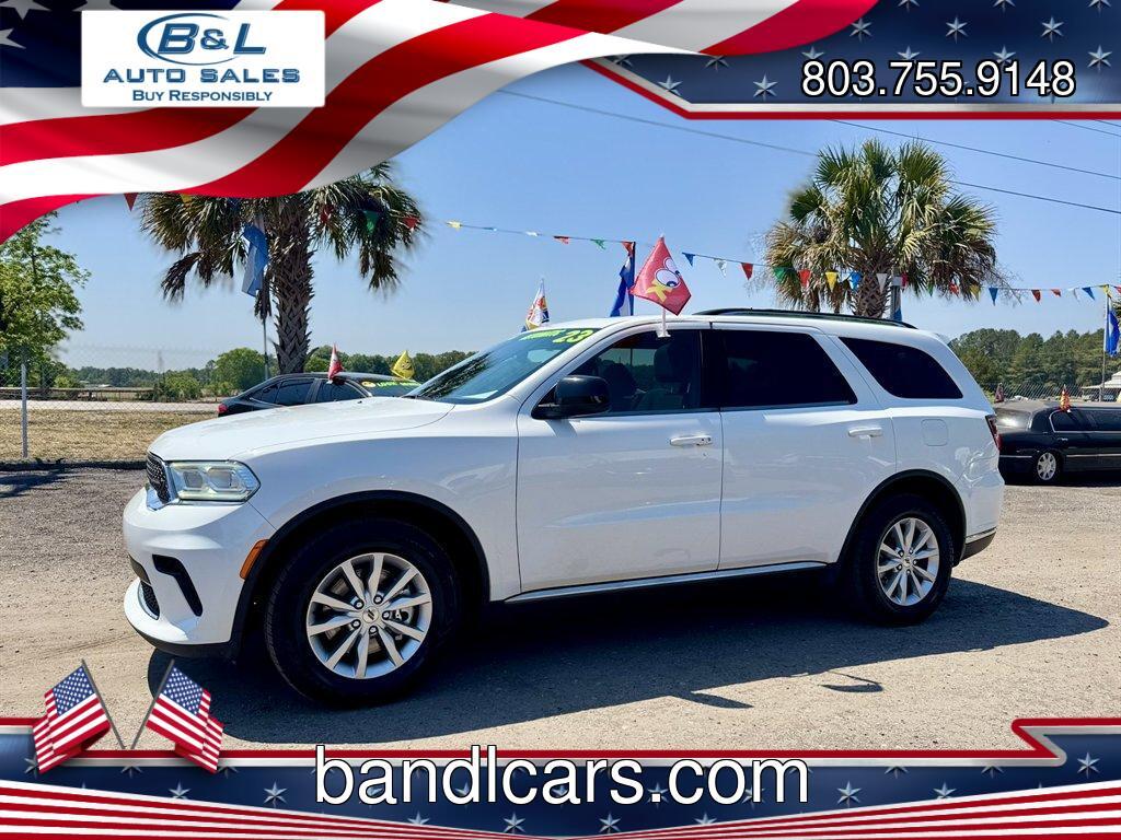 2023 White /Black Dodge Durango (1C4RDHAG9PC) with an 3.6l V6 Smpi Dohc VVT 3.6 engine, Automatic transmission, located at 745 East Steele Rd., West Columbia, SC, 29170, (803) 755-9148, 33.927212, -81.148483 - Photo#0