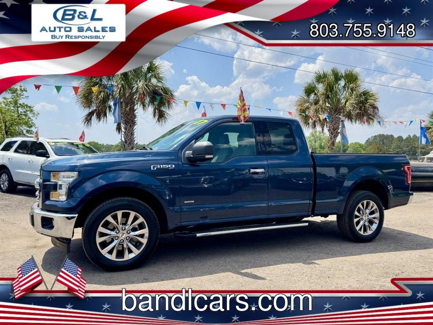 2017 Blue /Grey Ford F150 (1FTEX1CG2HF) with an 3.5l V6 DI T/C Ecoboost 3 engine, Automatic transmission, located at 745 East Steele Rd., West Columbia, SC, 29170, (803) 755-9148, 33.927212, -81.148483 - Photo#0