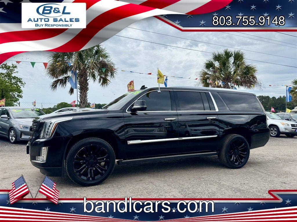 2015 Black /Black Cadillac Escalade (1GYS4TKJ5FR) with an 6.2l V8 DI VVT Flex 6.2l engine, Automatic transmission, located at 745 East Steele Rd., West Columbia, SC, 29170, (803) 755-9148, 33.927212, -81.148483 - Photo#0