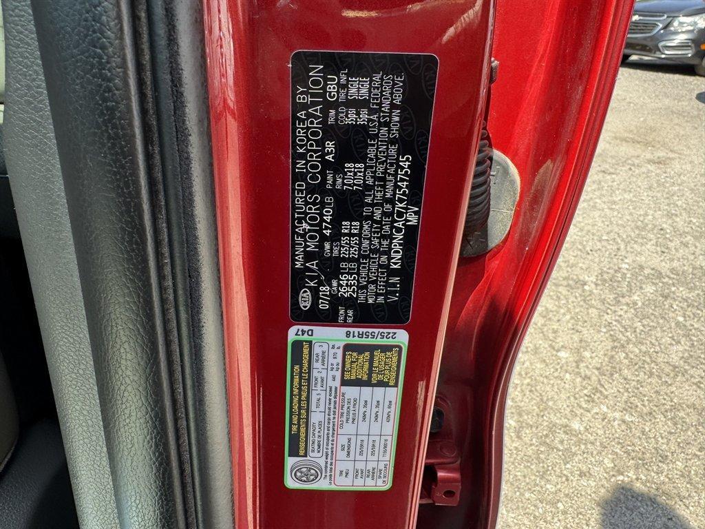 2019 Red /Grey Kia Sportage (KNDPNCAC7K7) with an 2.4l I-4 DI Dohc 2.4l engine, Automatic transmission, located at 745 East Steele Rd., West Columbia, SC, 29170, (803) 755-9148, 33.927212, -81.148483 - Photo#36