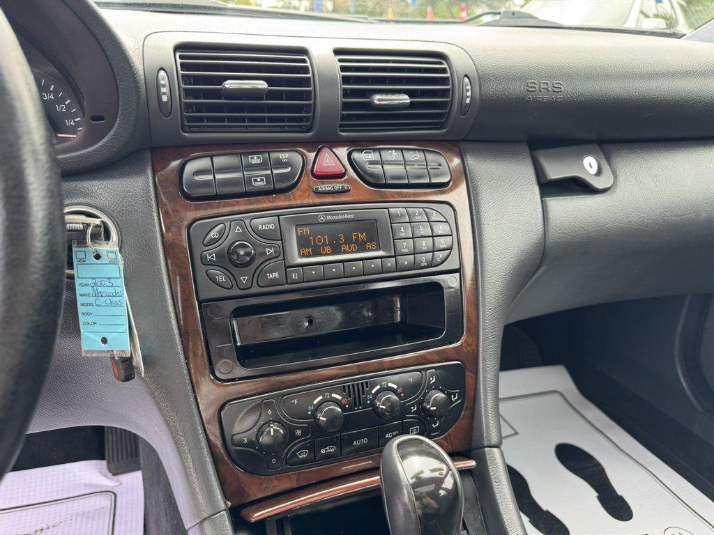 2003 Black /Black Mercedes-Benz C Class (WDBRF61J83F) with an 2.6l V6 EFI Sohc 2.6l engine, Automatic transmission, located at 745 East Steele Rd., West Columbia, SC, 29170, (803) 755-9148, 33.927212, -81.148483 - Photo#11