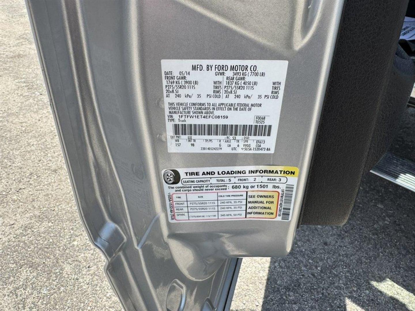 2014 Silver /Black Ford F150 (1FTFW1ET4EF) with an 3.5l V6 DI T/C Ecoboost 3 engine, Automatic transmission, located at 745 East Steele Rd., West Columbia, SC, 29170, (803) 755-9148, 33.927212, -81.148483 - Photo#36