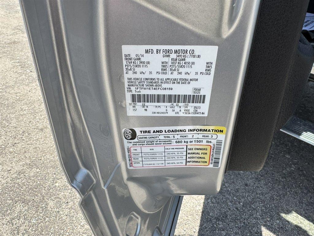 2014 Silver /Black Ford F150 (1FTFW1ET4EF) with an 3.5l V6 DI T/C Ecoboost 3 engine, Automatic transmission, located at 745 East Steele Rd., West Columbia, SC, 29170, (803) 755-9148, 33.927212, -81.148483 - Photo#36