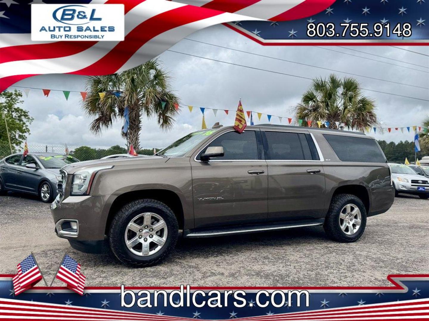 2016 Brown /Tan GMC Yukon XL (1GKS1GKC5GR) with an 5.3l V8 DI VVT Flex 5.3l engine, Automatic transmission, located at 745 East Steele Rd., West Columbia, SC, 29170, (803) 755-9148, 33.927212, -81.148483 - Photo#0