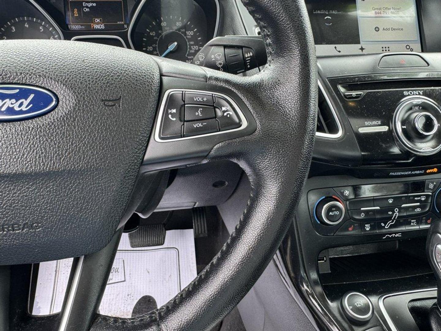 2016 Silver /Black Ford Focus (1FADP3J2XGL) with an 2.0l I-4 DI Dohc Flex 2.0 engine, Automatic transmission, located at 745 East Steele Rd., West Columbia, SC, 29170, (803) 755-9148, 33.927212, -81.148483 - Photo#9