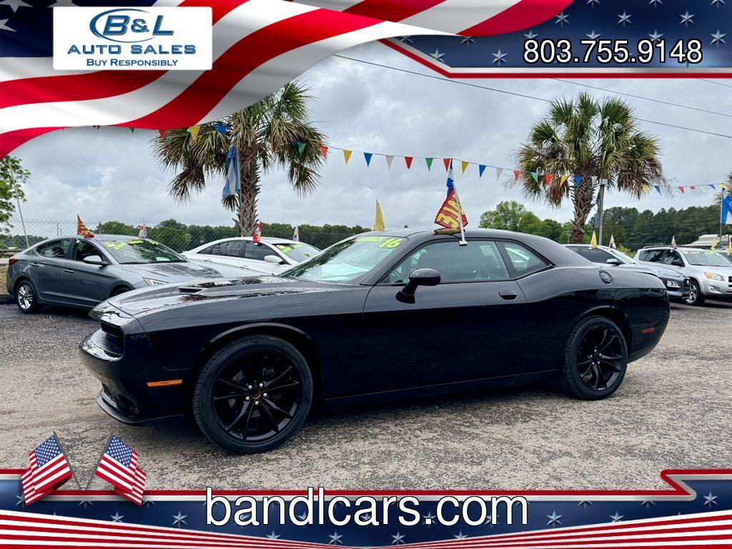2016 Black /Black Dodge Challenger (2C3CDZAG5GH) with an 3.6l V6 MPI Dohc VVT Flex engine, Automatic transmission, located at 745 East Steele Rd., West Columbia, SC, 29170, (803) 755-9148, 33.927212, -81.148483 - Photo#0