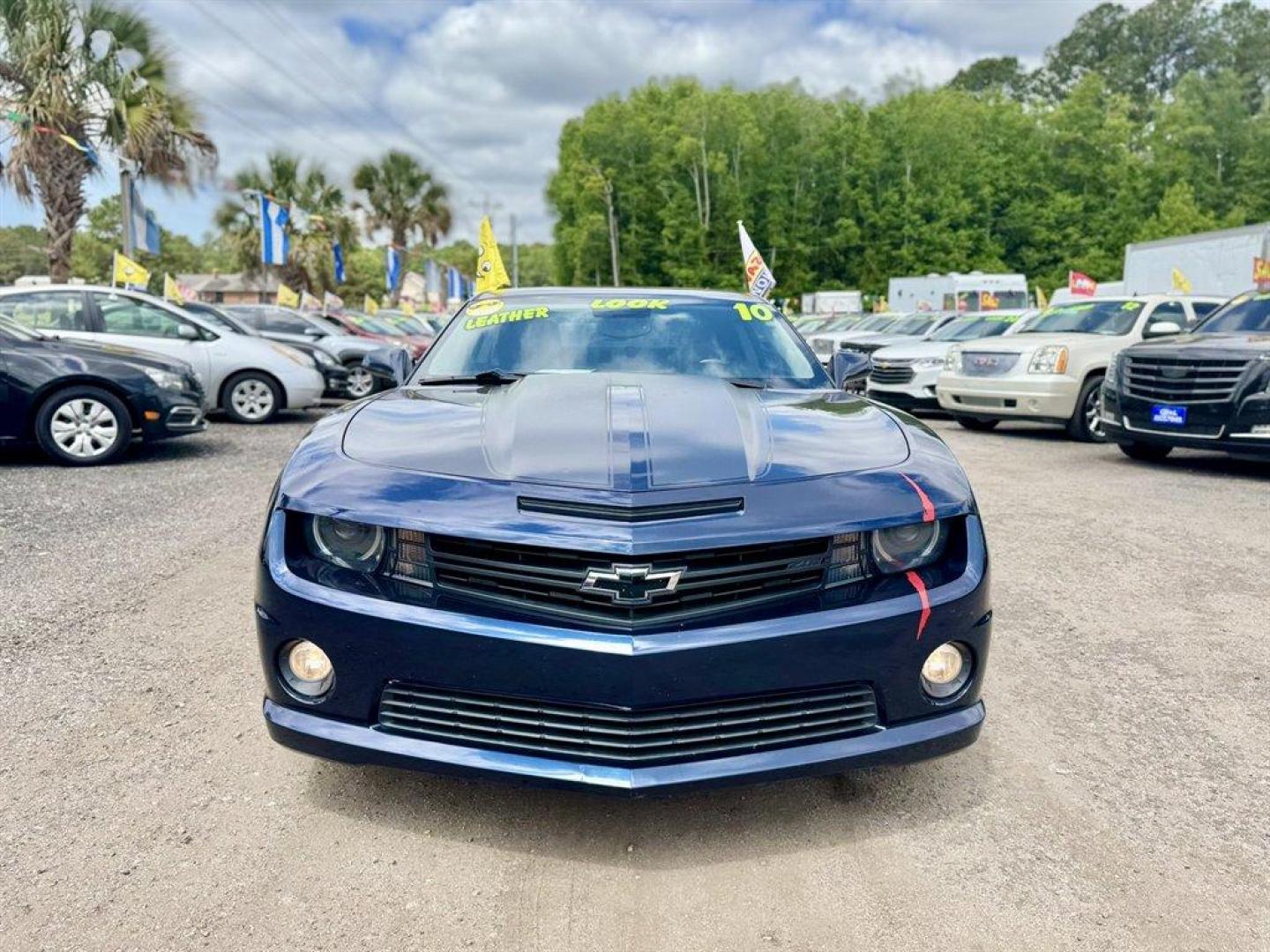 2010 Blue /Grey Chevrolet Camaro (2G1FT1EW9A9) with an 6.2l V8 SFI OHV HO 6.2l engine, Manual transmission, located at 745 East Steele Rd., West Columbia, SC, 29170, (803) 755-9148, 33.927212, -81.148483- Photo#1