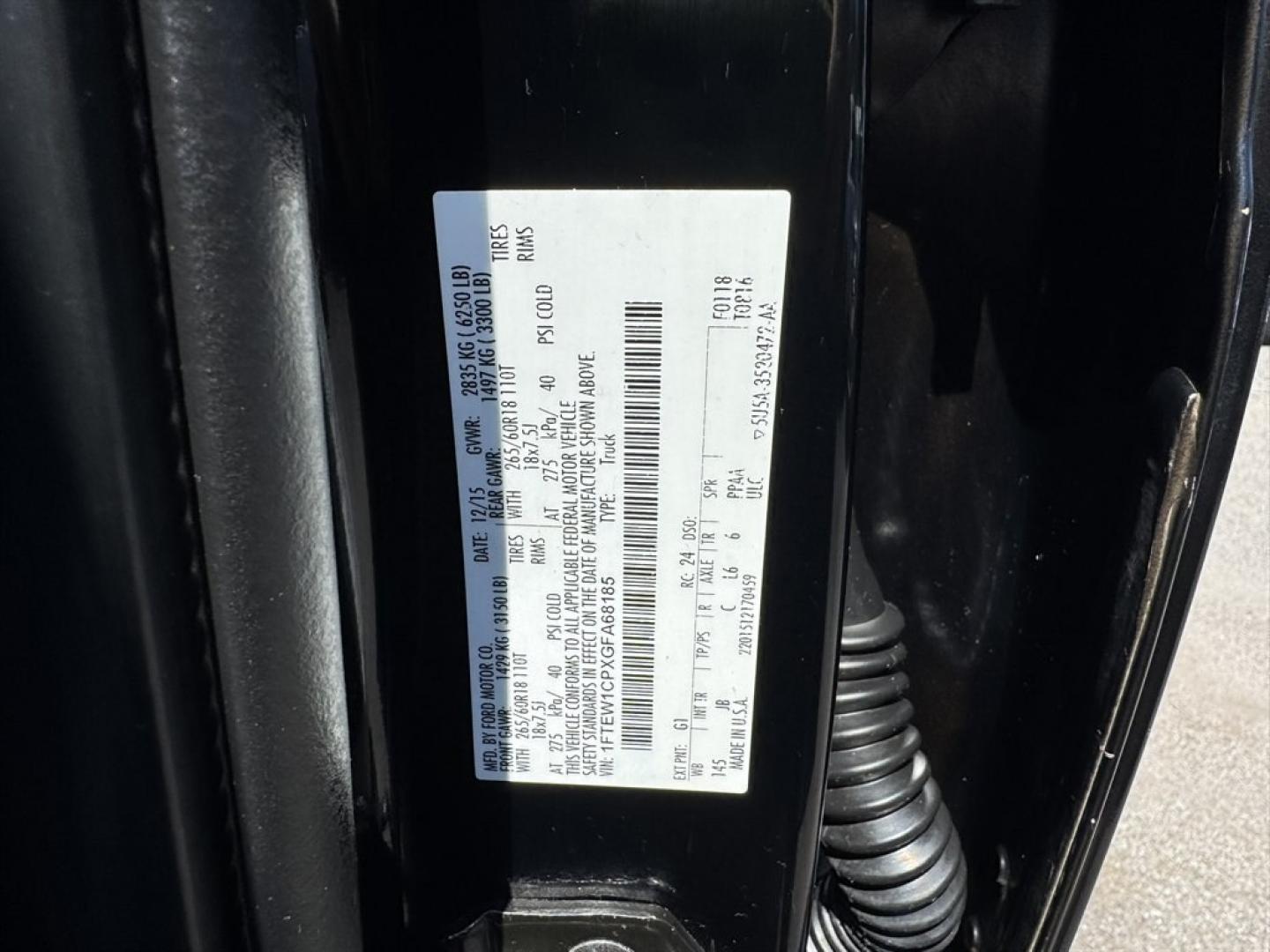 2016 Black /Black Ford F150 (1FTEW1CPXGF) with an 2.7l V6 DI T/C Ecoboost 2 engine, Automatic transmission, located at 745 East Steele Rd., West Columbia, SC, 29170, (803) 755-9148, 33.927212, -81.148483- Photo#34