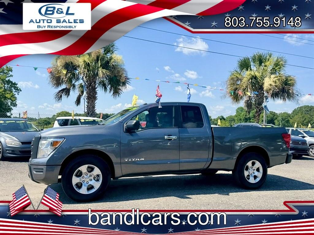 2021 Grey /Ivory Nissan Titan (1N6AA1CE2MN) with an 5.6l V8 DI Dohc 5.6l engine, Automatic transmission, located at 745 East Steele Rd., West Columbia, SC, 29170, (803) 755-9148, 33.927212, -81.148483- Photo#0