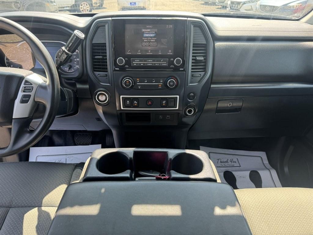 2021 Grey /Ivory Nissan Titan (1N6AA1CE2MN) with an 5.6l V8 DI Dohc 5.6l engine, Automatic transmission, located at 745 East Steele Rd., West Columbia, SC, 29170, (803) 755-9148, 33.927212, -81.148483- Photo#11