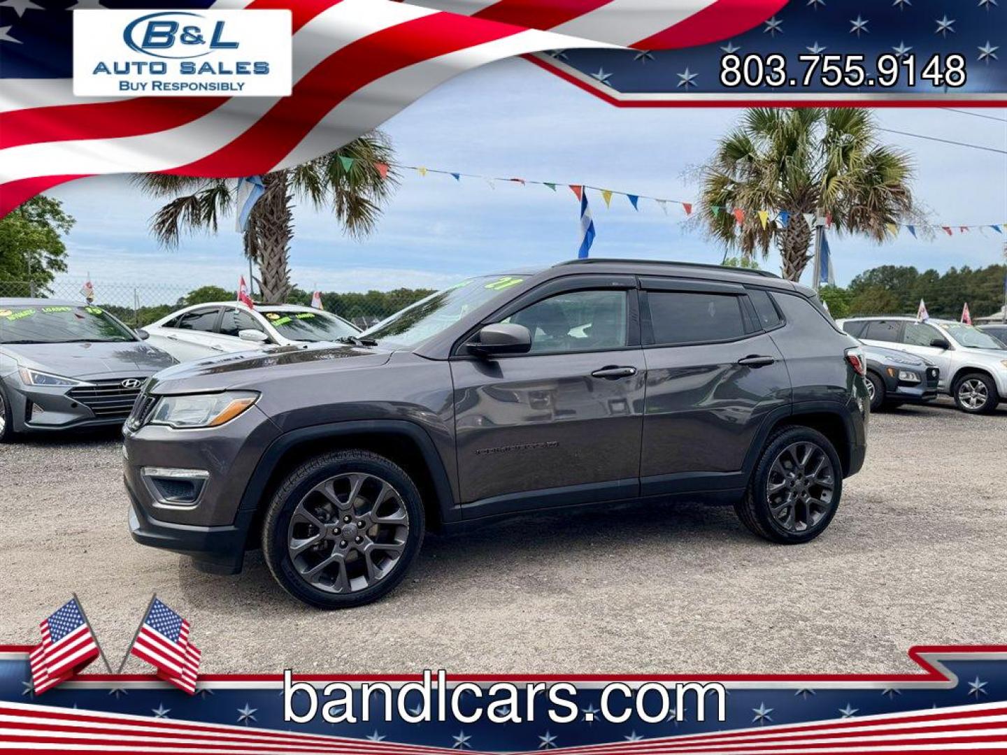 2021 Grey /Black Jeep Compass (3C4NJCEB0MT) with an 2.4l I-4 MPI Sohc 2.4l engine, Automatic transmission, located at 745 East Steele Rd., West Columbia, SC, 29170, (803) 755-9148, 33.927212, -81.148483 - Photo#0