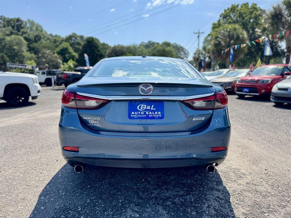 2015 Blue /Black Mazda Mazda6 (JM1GJ1W63F1) with an 2.5l I-4 DI Dohc 2.5l engine, Automatic transmission, located at 745 East Steele Rd., West Columbia, SC, 29170, (803) 755-9148, 33.927212, -81.148483 - Photo#4