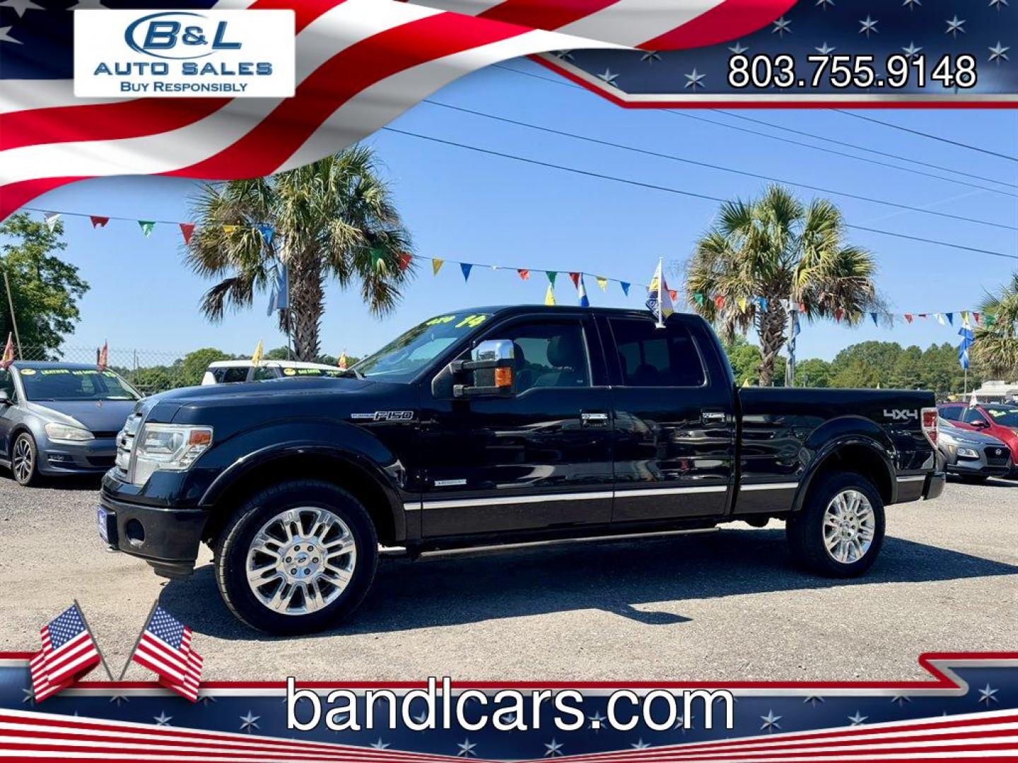 2014 Black /Black Ford F150 (1FTFW1ET6EF) with an 3.5l V6 DI T/C Ecoboost 3 engine, Automatic transmission, located at 745 East Steele Rd., West Columbia, SC, 29170, (803) 755-9148, 33.927212, -81.148483 - Photo#0