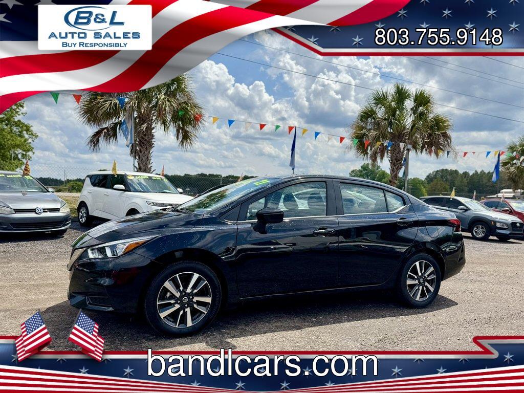 2021 Black /Black Nissan Versa (3N1CN8EV0ML) with an 1.6l I-4 Smpi Dohc Cvtcs engine, Automatic transmission, located at 745 East Steele Rd., West Columbia, SC, 29170, (803) 755-9148, 33.927212, -81.148483 - Photo#0
