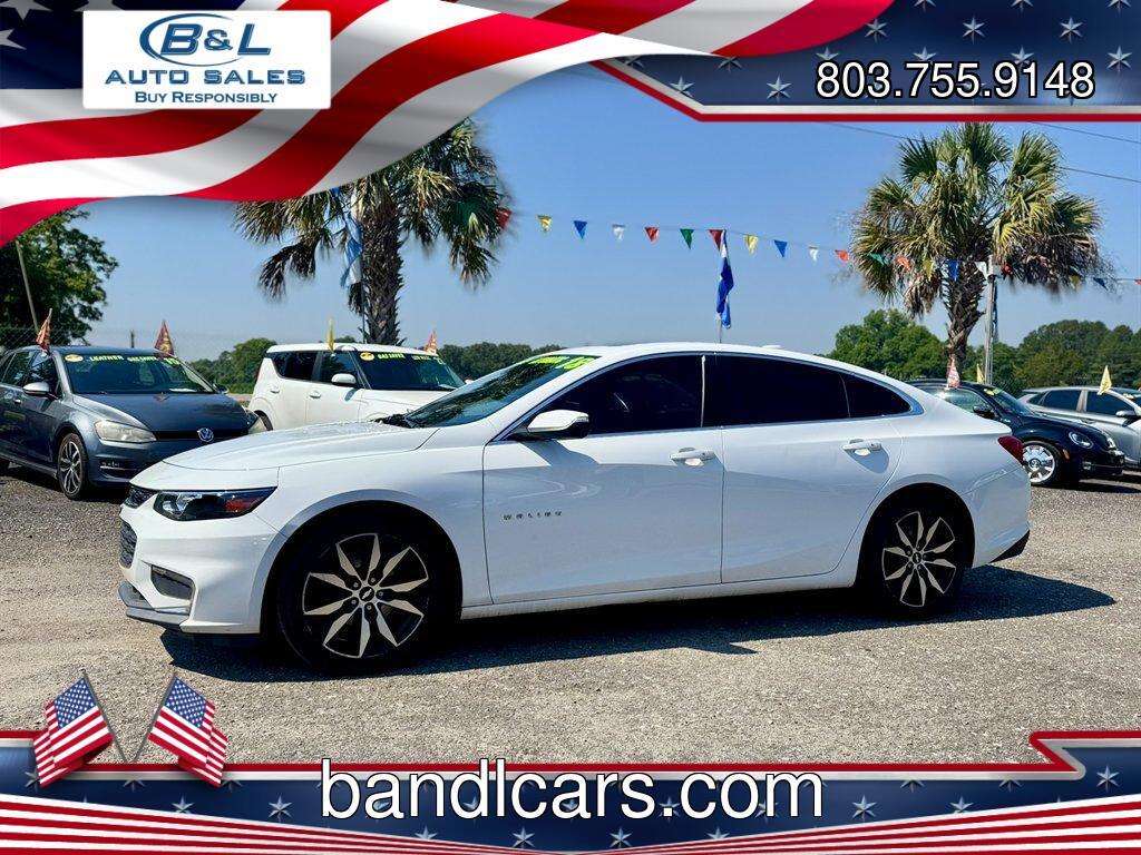 2018 White /Black Chevrolet Malibu (1G1ZD5ST2JF) with an 1.5l I-4 DI Dohc T/C 1.5l engine, Automatic transmission, located at 745 East Steele Rd., West Columbia, SC, 29170, (803) 755-9148, 33.927212, -81.148483 - Photo#0