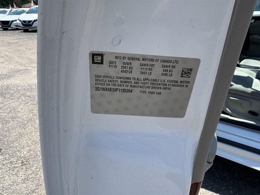 2015 White /Grey Chevrolet Impala Limited (2G1WA5E39F1) with an 3.6l V6 Sidi Dohc Flex 3. engine, Automatic transmission, located at 745 East Steele Rd., West Columbia, SC, 29170, (803) 755-9148, 33.927212, -81.148483 - Photo#28
