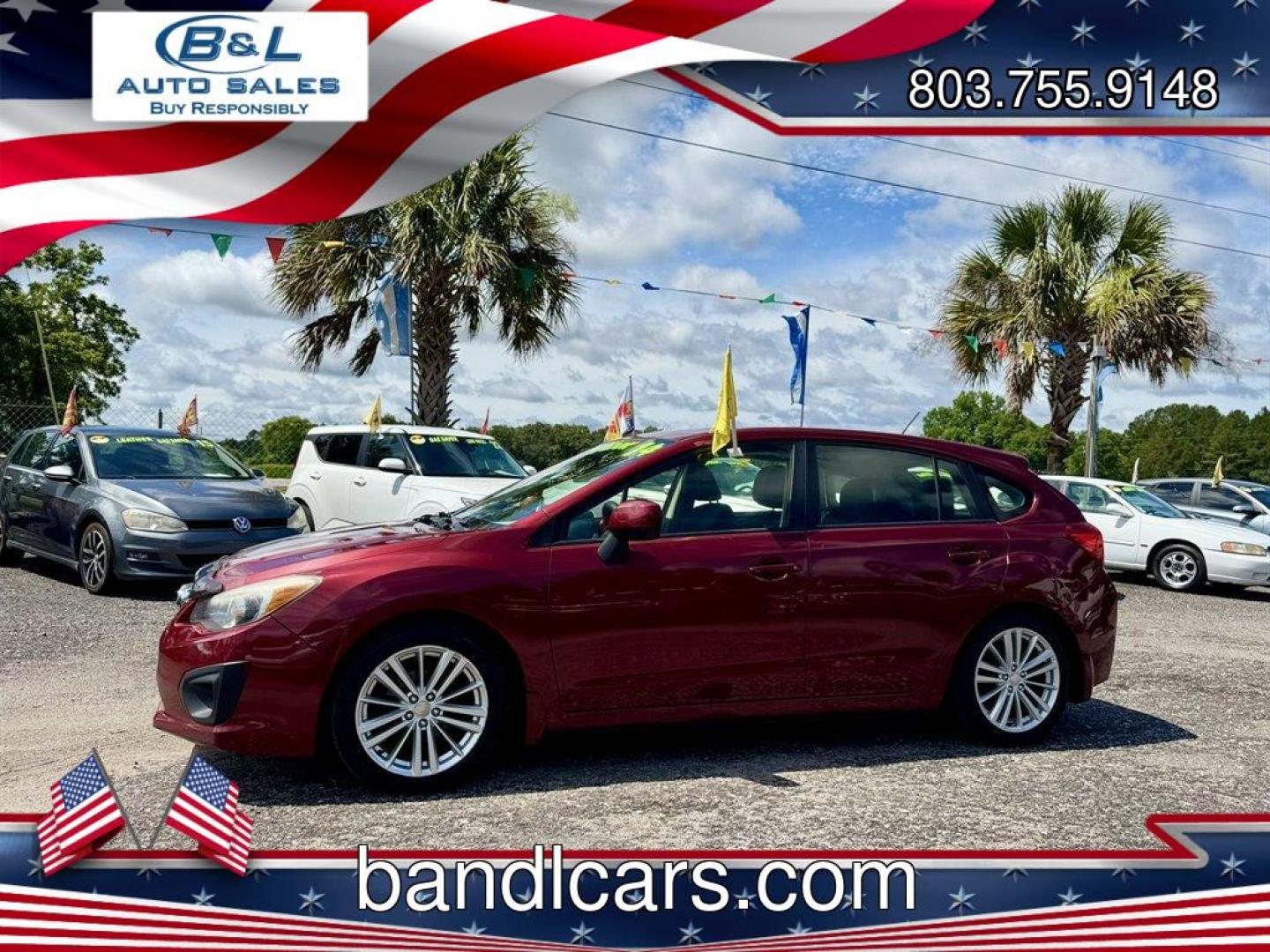 2014 Red /Black Subaru Impreza (JF1GPAD65E8) with an 2.0l H-4 Smpi Dohc 2.0l engine, Automatic transmission, located at 745 East Steele Rd., West Columbia, SC, 29170, (803) 755-9148, 33.927212, -81.148483 - Photo#0