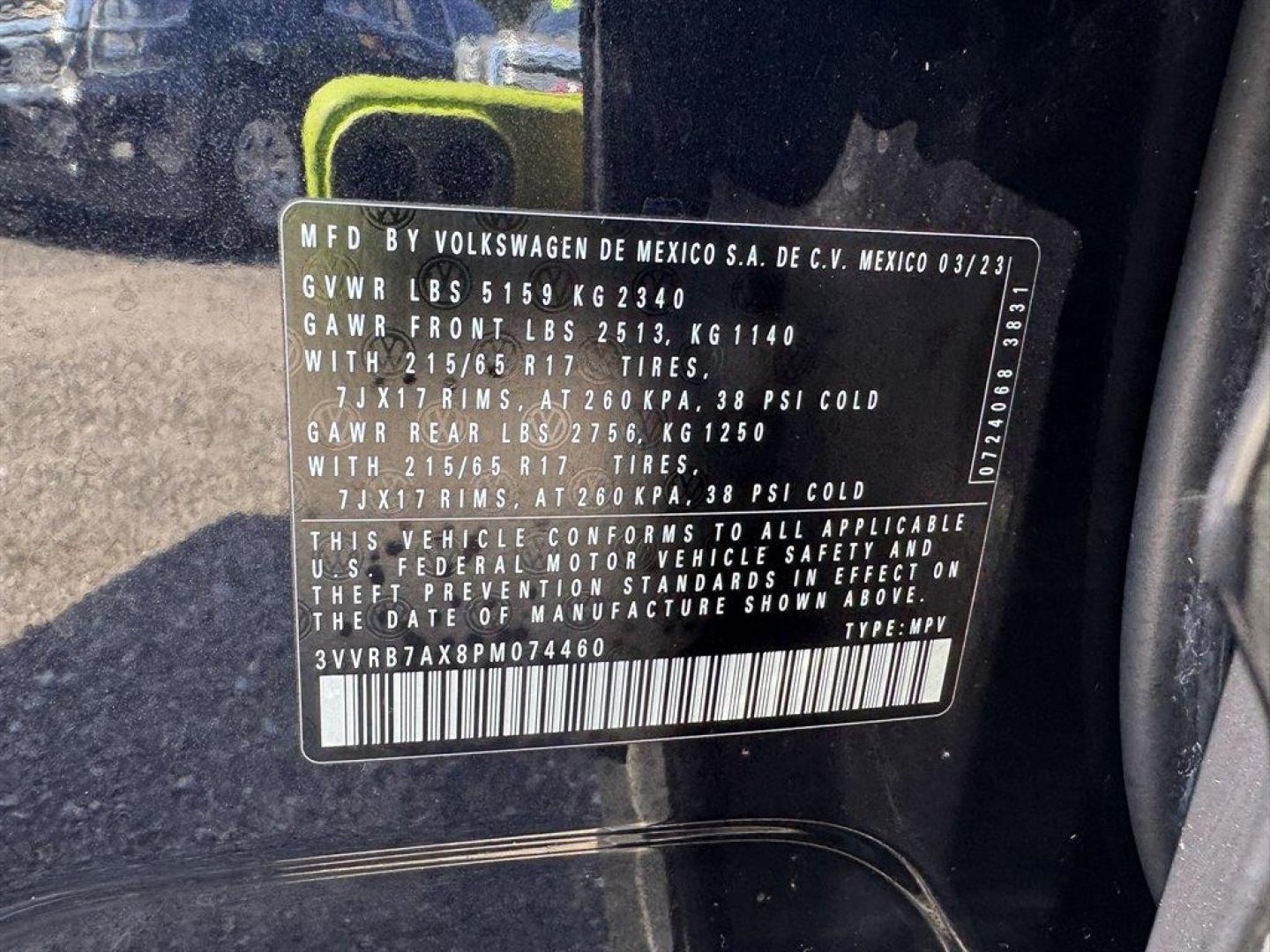 2023 Black /Black Volkswagen Tiguan (3VVRB7AX8PM) with an 2.0l I-4 DI Dohc T/C 2.0l engine, Automatic transmission, located at 745 East Steele Rd., West Columbia, SC, 29170, (803) 755-9148, 33.927212, -81.148483- Photo#36