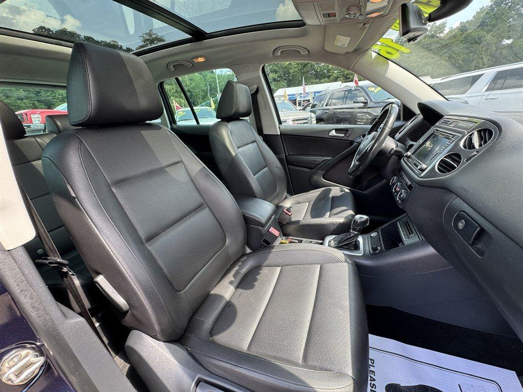 2016 Blue /Black Volkswagen Tiguan (WVGAV7AX7GW) with an 2.0l I-4 DI Dohc T/C 2.0l engine, Automatic transmission, located at 745 East Steele Rd., West Columbia, SC, 29170, (803) 755-9148, 33.927212, -81.148483- Photo#28
