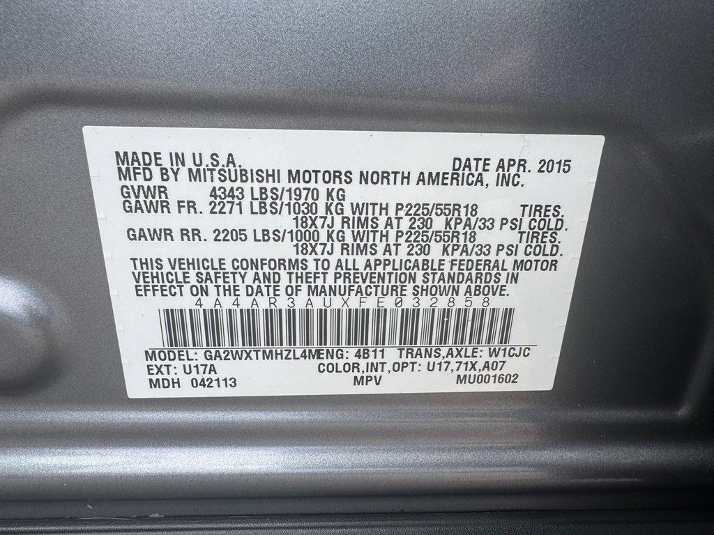 2015 Grey /Black Mitsubishi Outlander Sport (4A4AR3AUXFE) with an 2.0l I-4 MPI Dohc 2.0l engine, Automatic transmission, located at 745 East Steele Rd., West Columbia, SC, 29170, (803) 755-9148, 33.927212, -81.148483- Photo#30