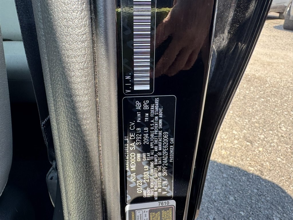 2023 Black /Taupe Kia Forte (3KPF24AD2PE) with an 2.0l I-4 MPI Dohc 2.0l engine, Automatic transmission, located at 745 East Steele Rd., West Columbia, SC, 29170, (803) 755-9148, 33.927212, -81.148483- Photo#29