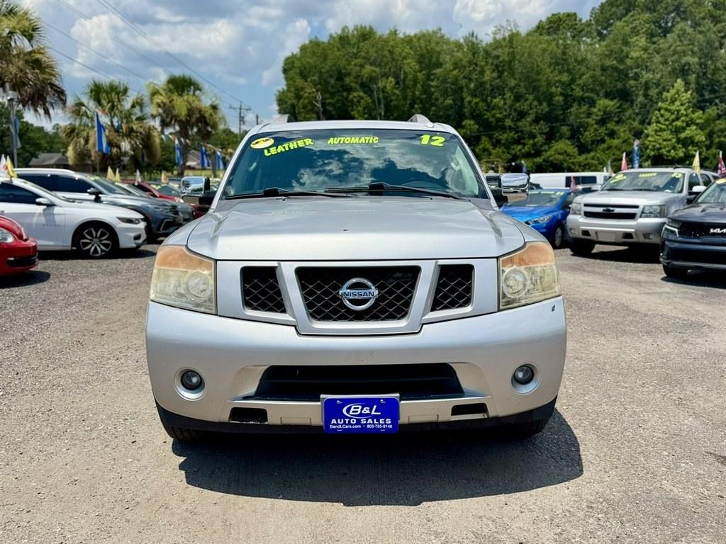 2012 Silver /Black Nissan Armada (5N1AA0NC5CN) with an 5.6l V8 MPI Dohc 5.6l engine, Automatic transmission, located at 745 East Steele Rd., West Columbia, SC, 29170, (803) 755-9148, 33.927212, -81.148483- Photo#1