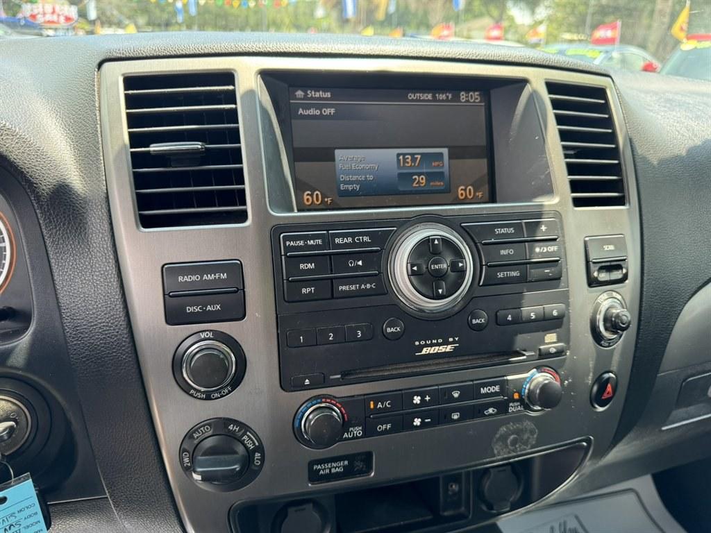 2012 Silver /Black Nissan Armada (5N1AA0NC5CN) with an 5.6l V8 MPI Dohc 5.6l engine, Automatic transmission, located at 745 East Steele Rd., West Columbia, SC, 29170, (803) 755-9148, 33.927212, -81.148483- Photo#13