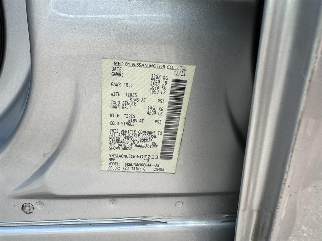 2012 Silver /Black Nissan Armada (5N1AA0NC5CN) with an 5.6l V8 MPI Dohc 5.6l engine, Automatic transmission, located at 745 East Steele Rd., West Columbia, SC, 29170, (803) 755-9148, 33.927212, -81.148483- Photo#35