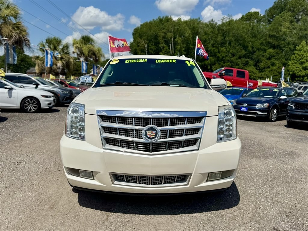 2014 White /Taupe Cadillac Escalade (1GYS3KEF5ER) with an 6.2l V8 SFI OHV Flex 6.2l engine, Automatic transmission, located at 745 East Steele Rd., West Columbia, SC, 29170, (803) 755-9148, 33.927212, -81.148483- Photo#1
