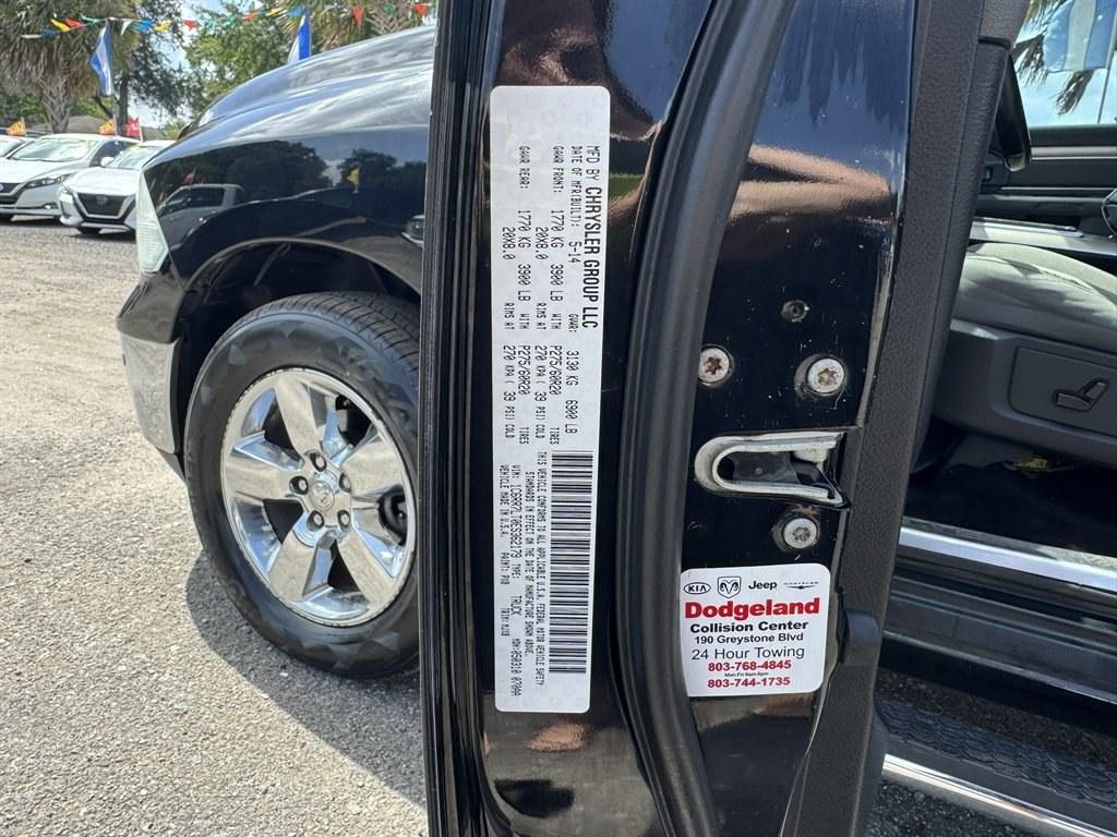 2014 Black /Grey Ram 1500 (1C6RR7LT0ES) with an 5.7l V8 Smpi Hemi 5.7l engine, located at 745 East Steele Rd., West Columbia, SC, 29170, (803) 755-9148, 33.927212, -81.148483- Photo#33