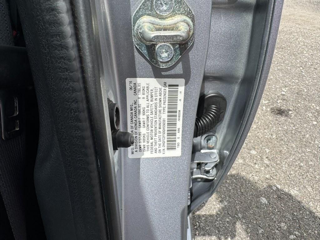 2016 Silver /Black Honda Civic (2HGFC2F50GH) with an 2.0l I-4 MPI Dohc 2.0l engine, Automatic transmission, located at 745 East Steele Rd., West Columbia, SC, 29170, (803) 755-9148, 33.927212, -81.148483- Photo#29