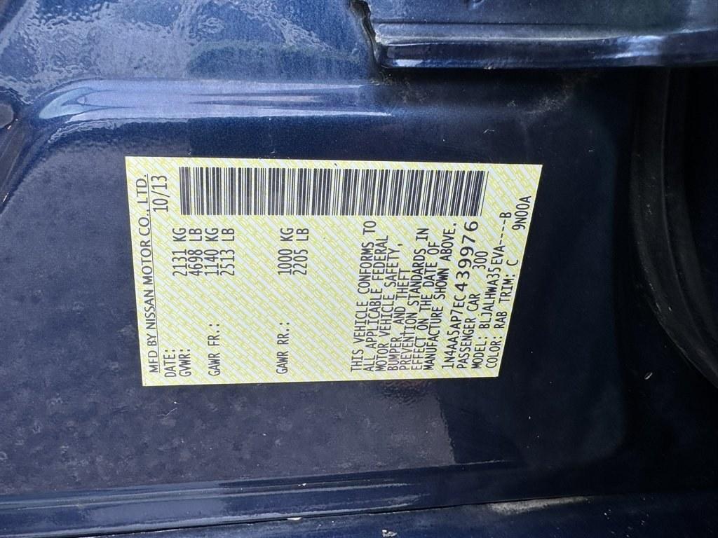 2014 Blue /Tan Nissan Maxima (1N4AA5AP7EC) with an 3.5l V6 Smpi Dohc Cvtcs 3 engine, Automatic transmission, located at 745 East Steele Rd., West Columbia, SC, 29170, (803) 755-9148, 33.927212, -81.148483- Photo#35
